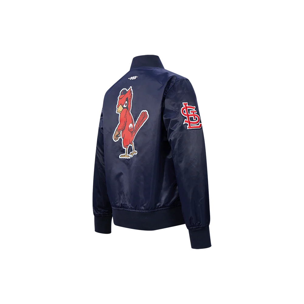 MLB ST. LOUIS CARDINALS CLASSIC CHENILLE LITTLE BOY'S SATIN JACKET (MIDNIGHT NAVY) - Image 4