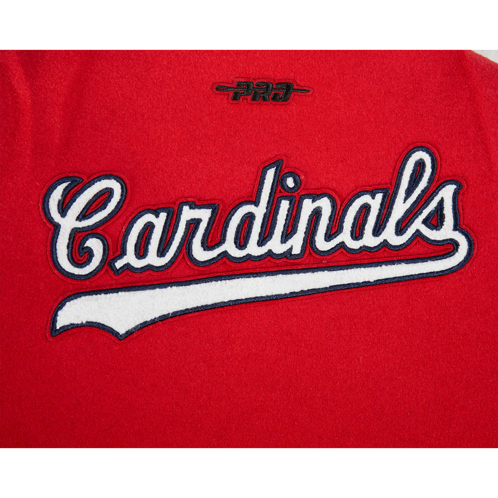 MLB ST. LOUIS CARDINALS CLASSIC CHENILLE LITTLE BOY'S WOOL VARSITY JACKET (RED/WHITE) - Image 9