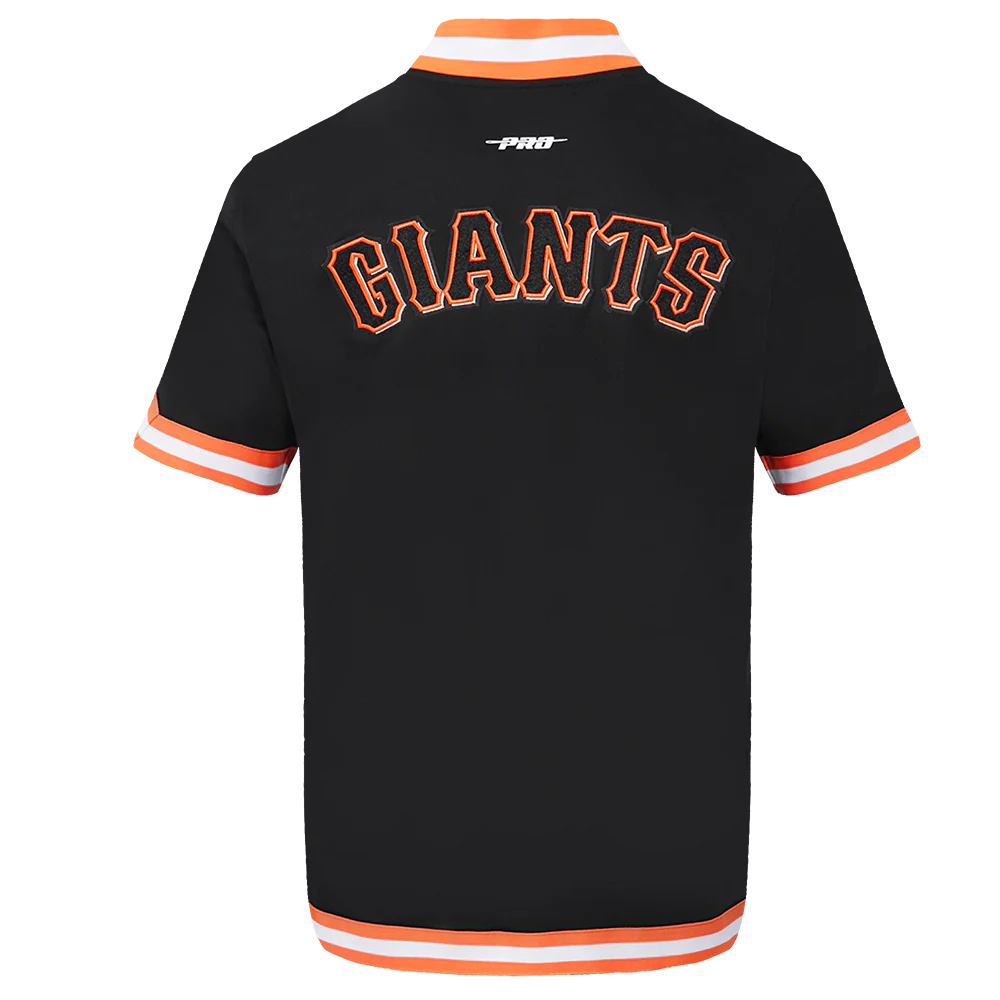 MLB SAN FRANCISCO GIANTS CLASSIC MEN'S WARM UP JACKET (BLACK/ORANGE) - Image 3