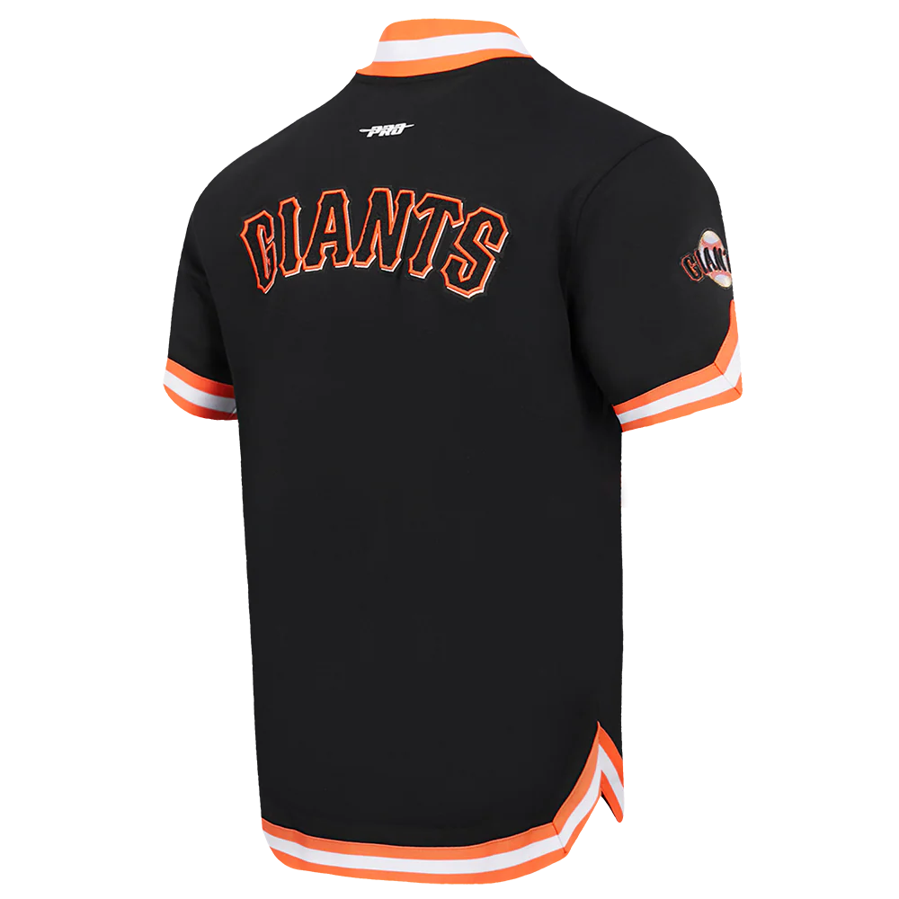 MLB SAN FRANCISCO GIANTS CLASSIC MEN'S WARM UP JACKET (BLACK/ORANGE) - Image 4