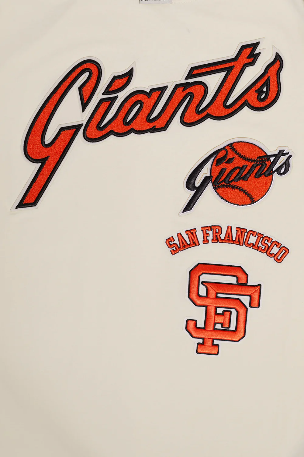 MLB SAN FRANCISCO GIANTS RETRO CLASSIC MEN'S STRIPED TOP (EGGSHELL/ BLACK) - Image 5