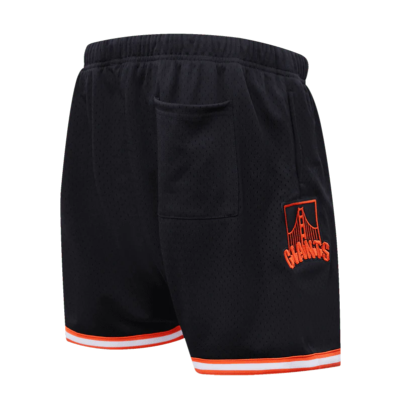 MLB SAN FRANCISCO GIANTS LOGO MEN'S MESH SHORT (BLACK) - Image 5