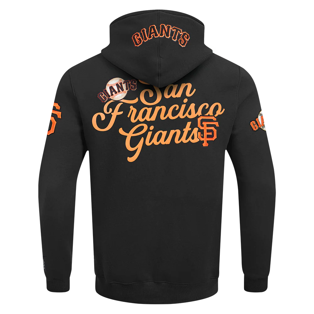 MLB SAN FRANCISCO GIANTS SOUVENIR MEN'S FLEECE PULLOVER HOODIE (BLACK) - Image 3