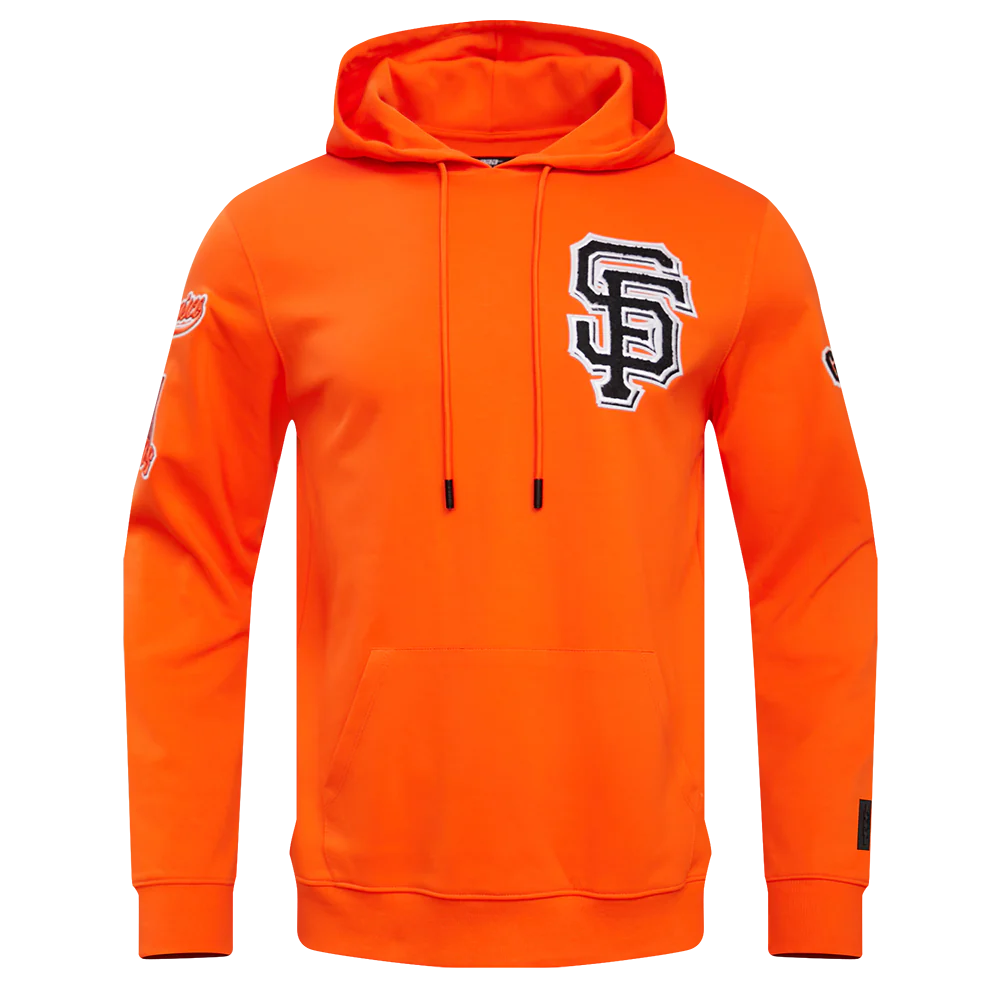 MLB SAN FRANCISCO GIANTS CLASSIC CHENILLE MEN'S PULLOVER HOODIE (ORANGE)