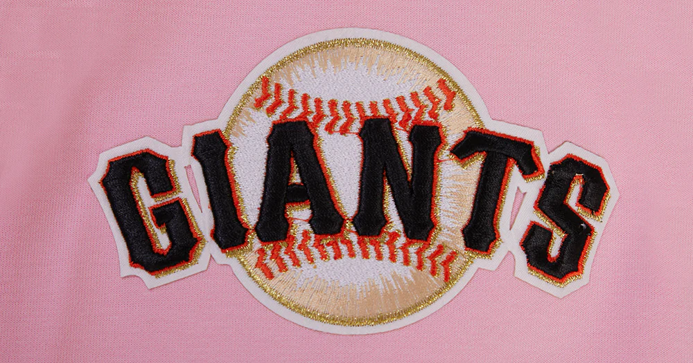 MLB SAN FRANCISCO GIANTS CLASSIC CHENILLE MEN'S PULLOVER HOODIE (PINK) - Image 8