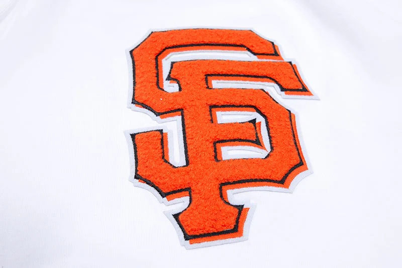 MLB SAN FRANCISCO GIANTS CLASSIC CHENILLE MEN'S PULLOVER HOODIE (WHITE) - Image 5