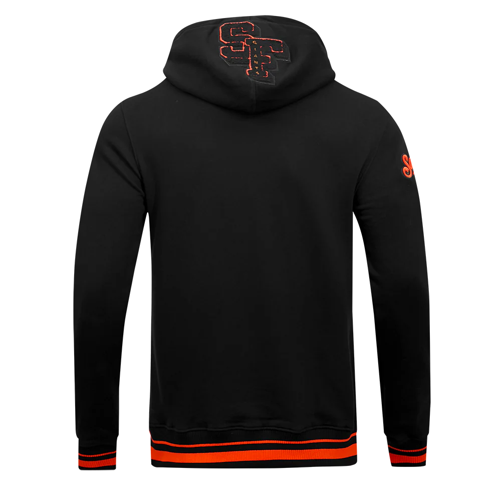 MLB SAN FRANCISCO GIANTS MASHUP MEN'S RIB PULLOVER HOODIE (BLACK/ORANGE) - Image 14