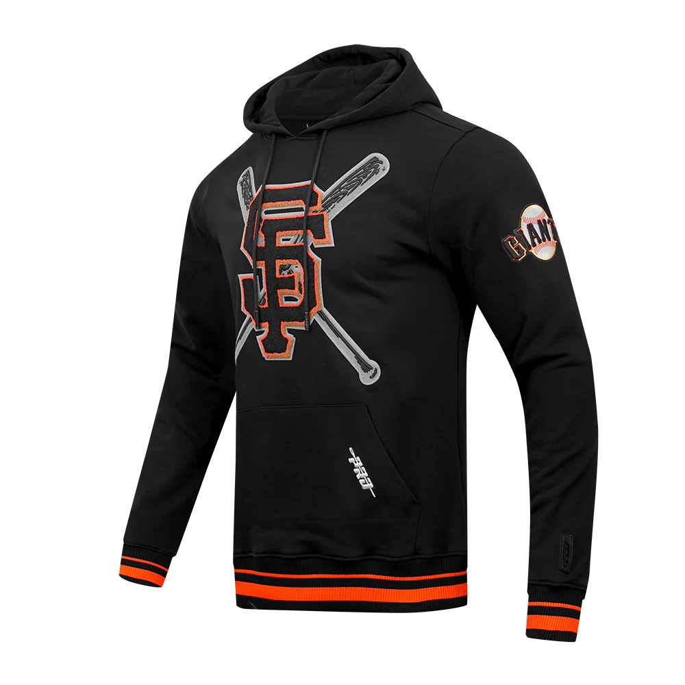 MLB SAN FRANCISCO GIANTS MASHUP MEN'S RIB PULLOVER HOODIE (BLACK/ORANGE) - Image 2