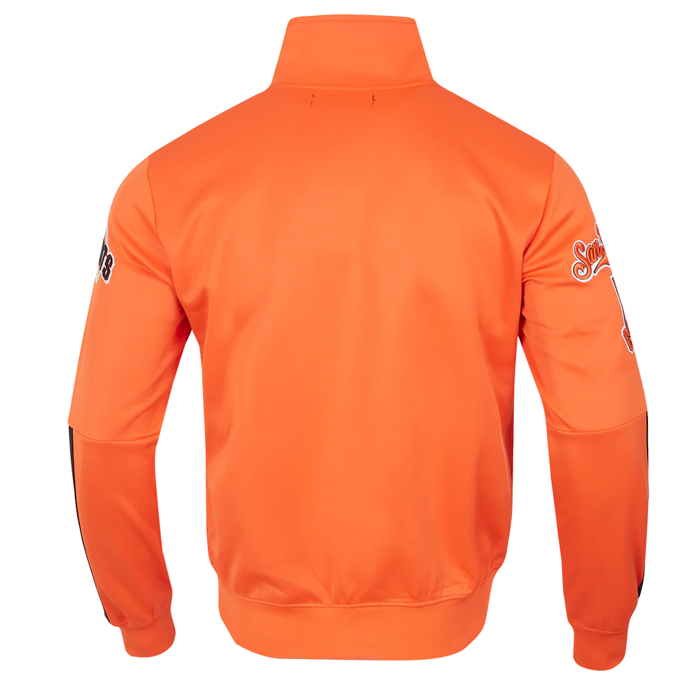 MLB SAN FRANCISCO GIANTS CLASSIC MEN'S DOUBLE KNIT TRACK JACKET (ORANGE) - Image 3