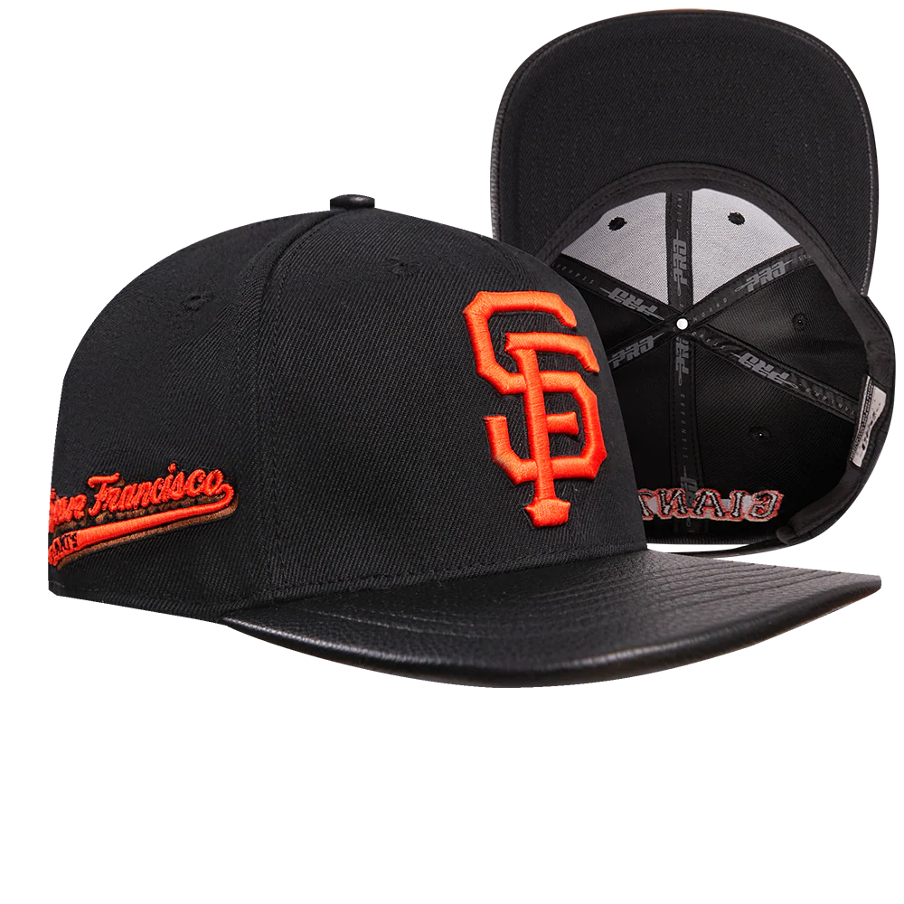 MLB SAN FRANCISCO GIANTS SCRIPT TAIL WOOL STRAPBACK (BLACK) - Image 8