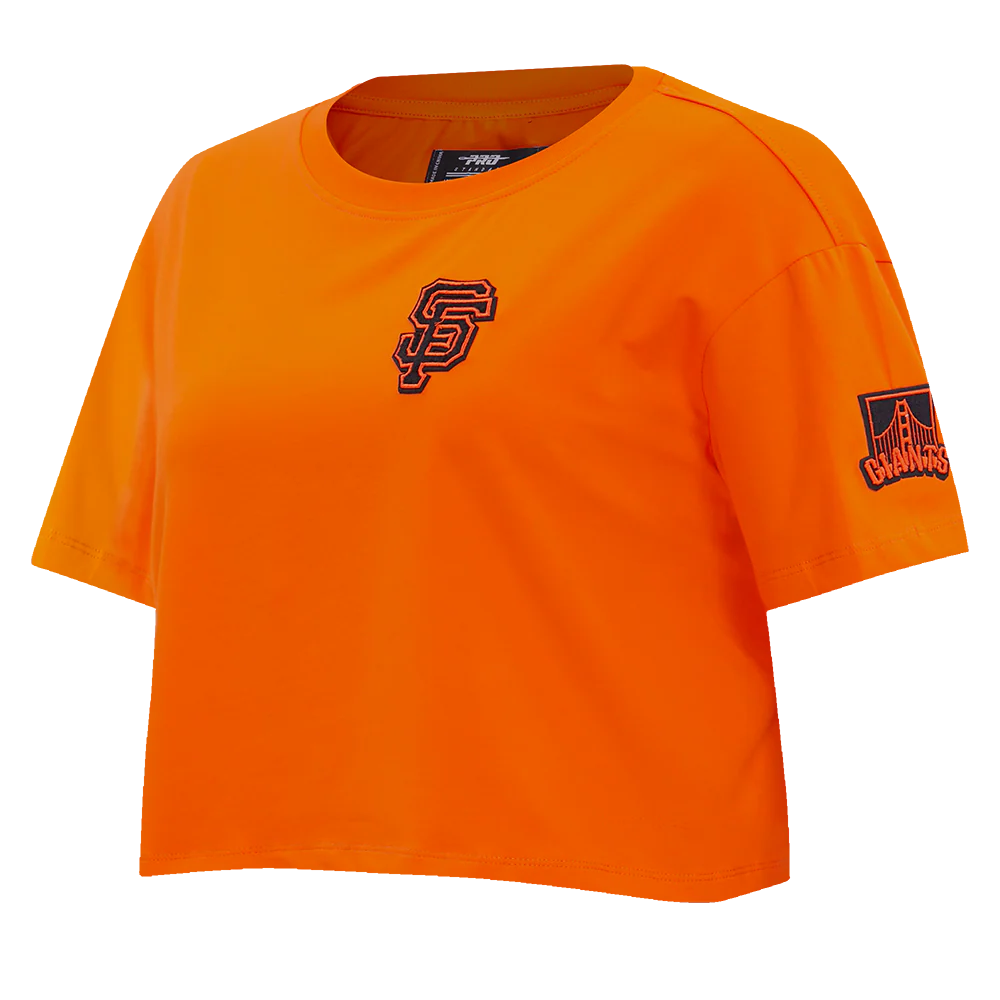 MLB SAN FRANCISCO GIANTS CLASSIC WOMEN'S BOXY TOP (ORANGE) - Image 2