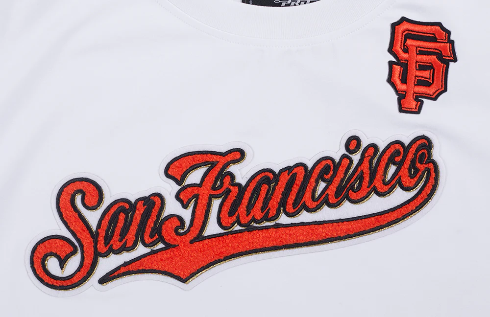 MLB SAN FRANCISCO GIANTS CLASSIC SHORT SLEEVE WOMEN'S SLIM FIT TOP (WHITE) - Image 6