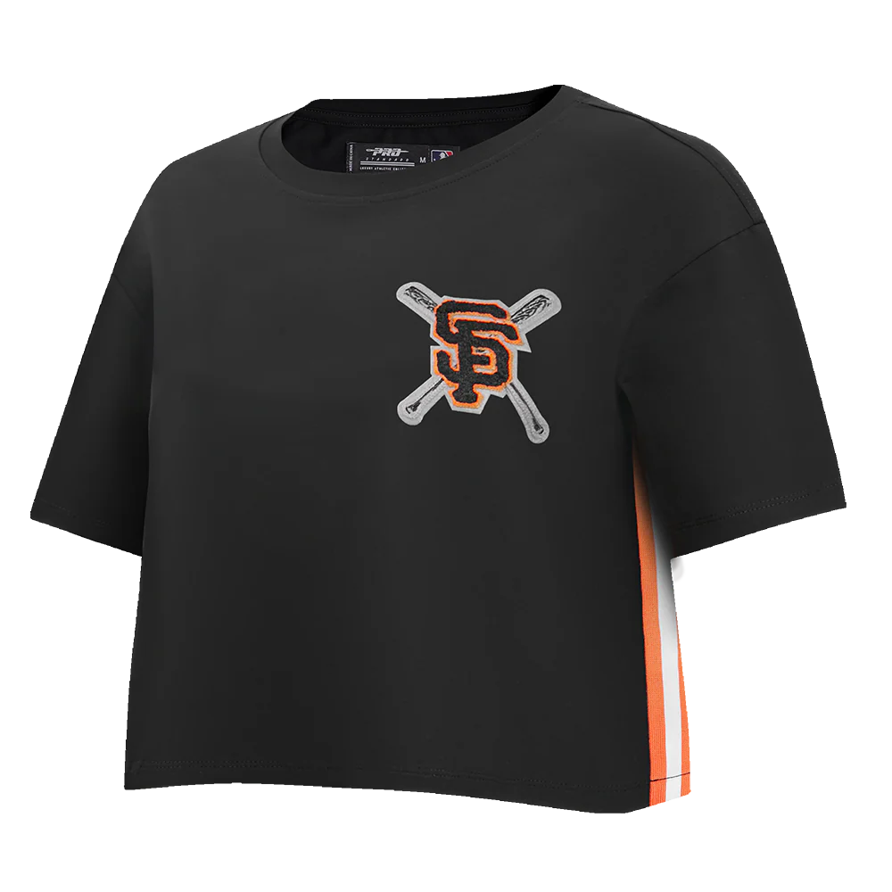 MLB SAN FRANCISCO GIANTS MASHUP WOMEN'S BOXY TOP (BLACK) - Image 2