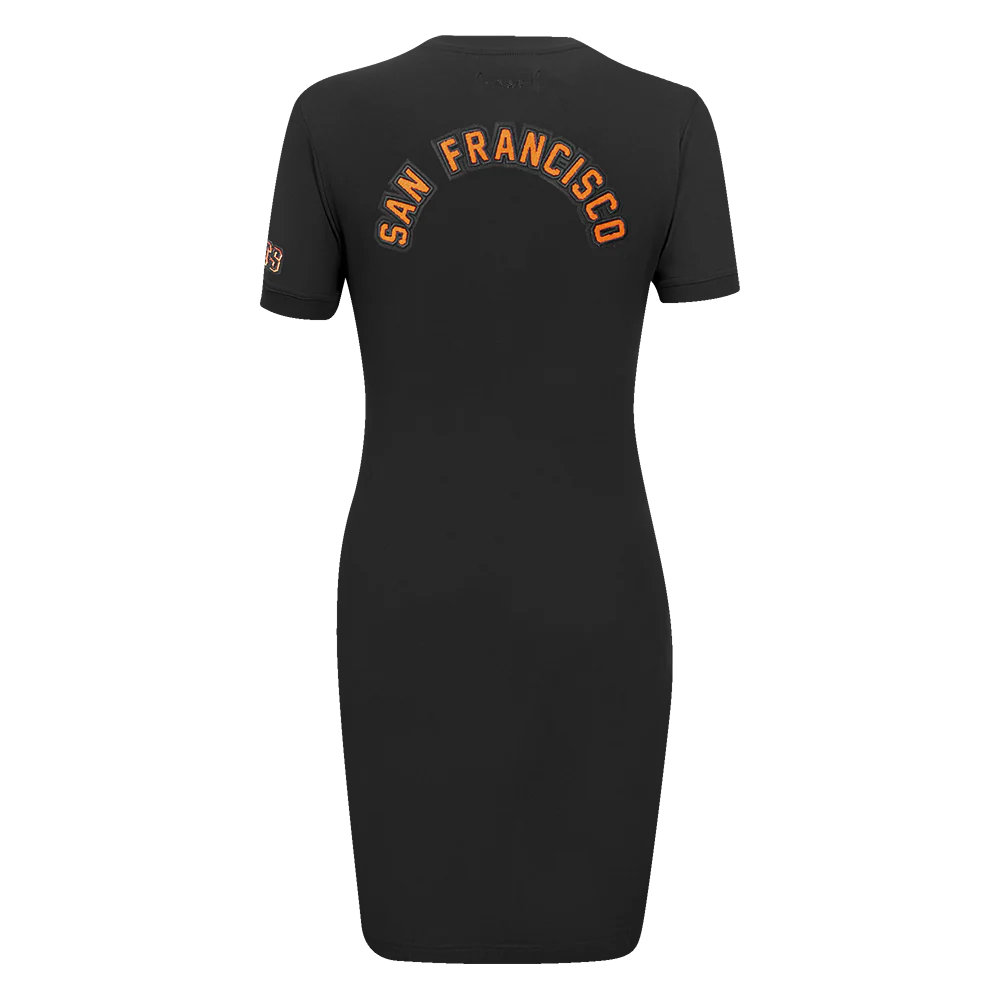 MLB SAN FRANCISCO GIANTS CLASSIC WOMEN'S BODYCON DRESS (BLACK) - Image 3