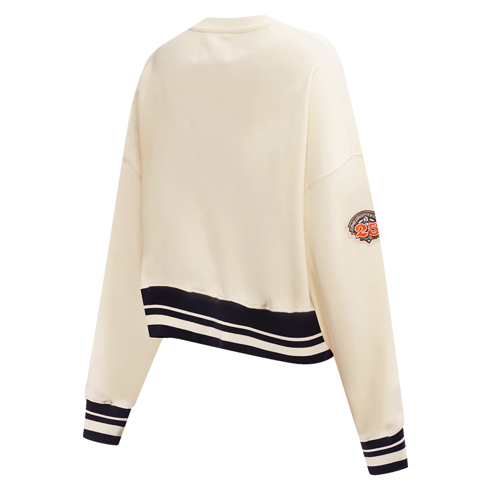 MLB SAN FRANCISCO GIANTS RETRO CLASSIC WOMEN'S CREWNECK (EGGSHELL/ BLACK) - Image 3