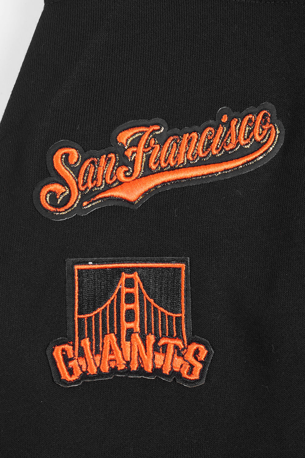 MLB SAN FRANCISCO GIANTS CLASSIC WOMEN'S CROPPED PULLOVER HOODIE (BLACK) - Image 6