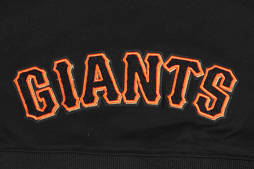 MLB SAN FRANCISCO GIANTS CLASSIC WOMEN'S CROPPED PULLOVER HOODIE (BLACK) - Image 7