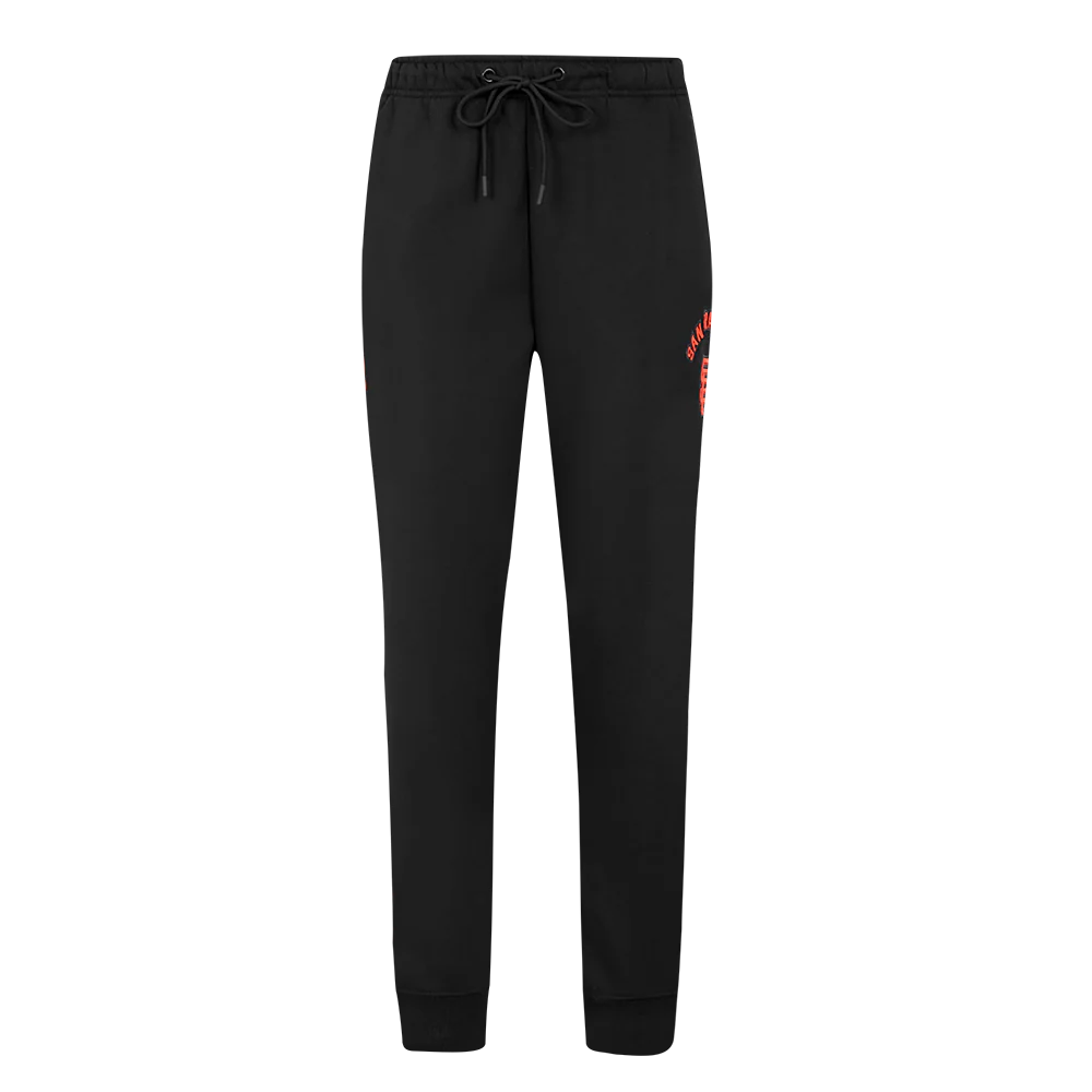 MLB SAN FRANCISCO GIANTS CLASSIC WOMEN'S FLEECE SWEATPANT (BLACK) - Image 2