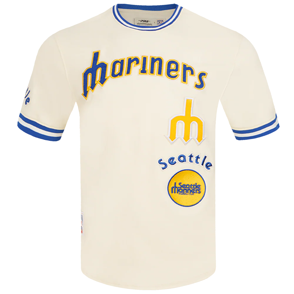 MLB SEATTLE MARINERS RETRO CLASSIC MEN'S TOP (EGGSHELL/ ROYAL BLUE)