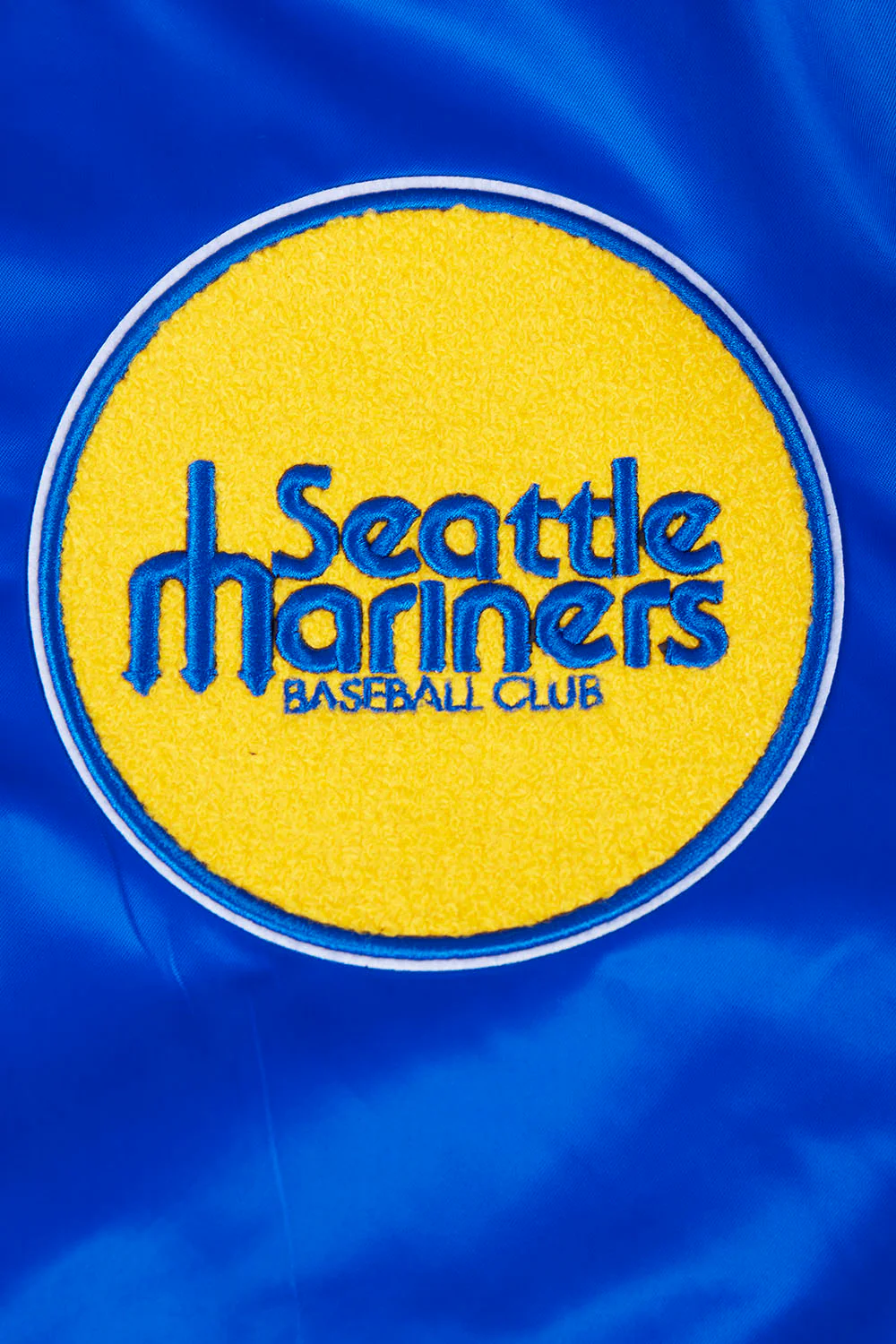 MLB SEATTLE MARINERS RETRO CLASSIC MEN'S RIB SATIN JACKET (ROYAL BLUE) - Image 5