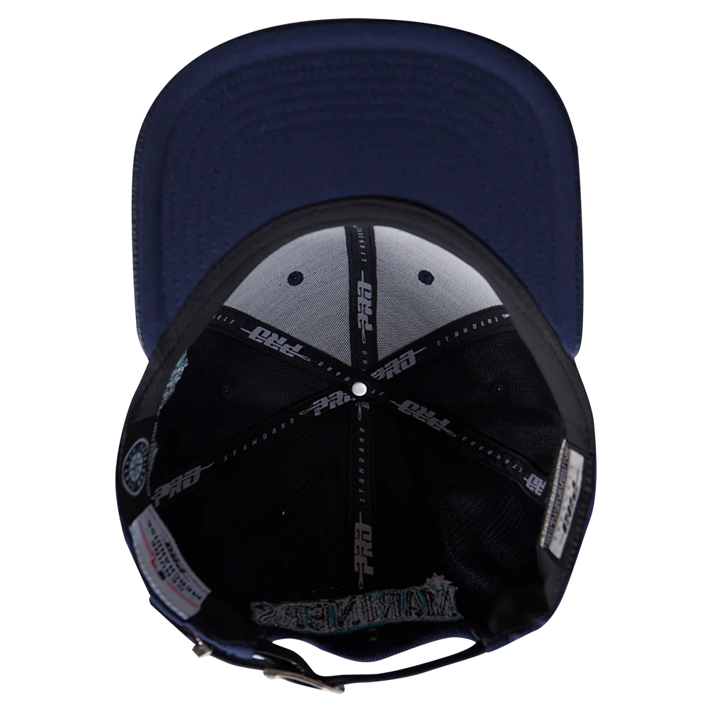 MLB SEATTLE MARINERS SCRIPT TAIL WOOL STRAPBACK (MIDNIGHT NAVY) - Image 7