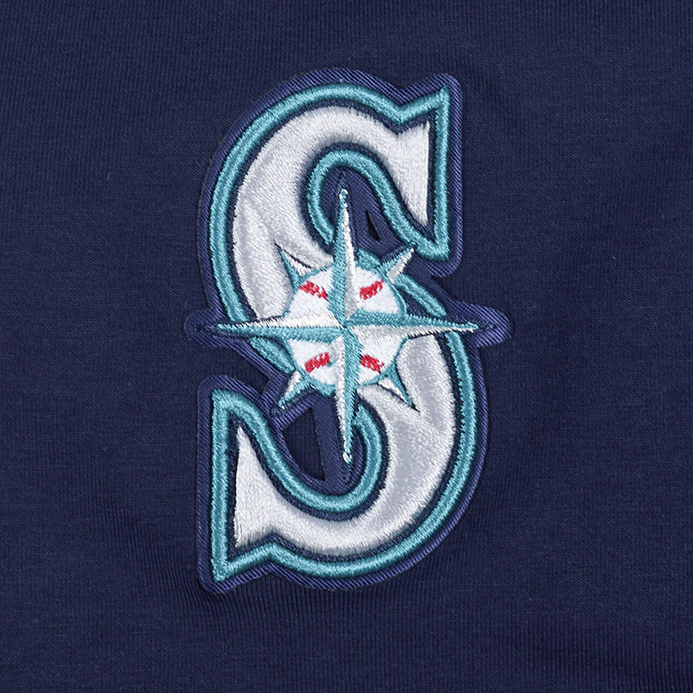 MLB SEATTLE MARINERS CLASSIC SHORT SLEEVE WOMEN'S SLIM FIT TOP (MIDNIGHT NAVY) - Image 6
