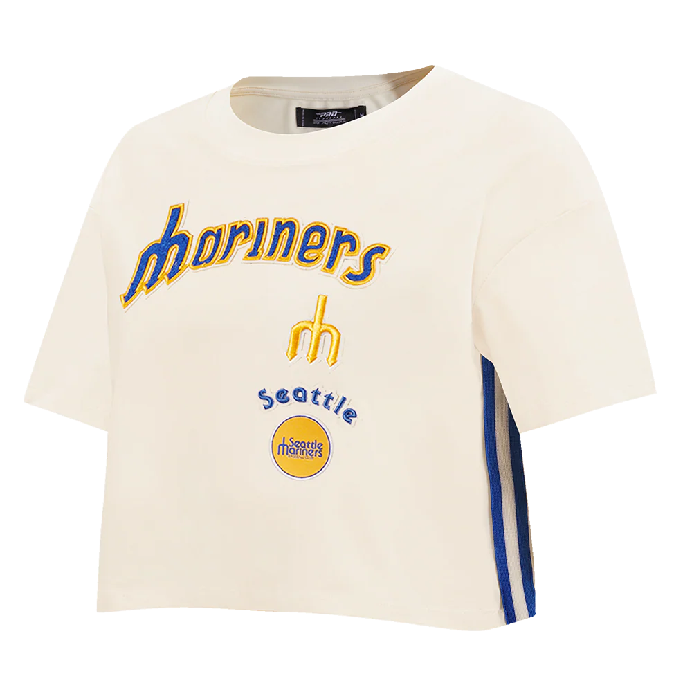MLB SEATTLE MARINERS RETRO CLASSIC WOMEN'S BOXY TOP (EGGSHELL) - Image 2