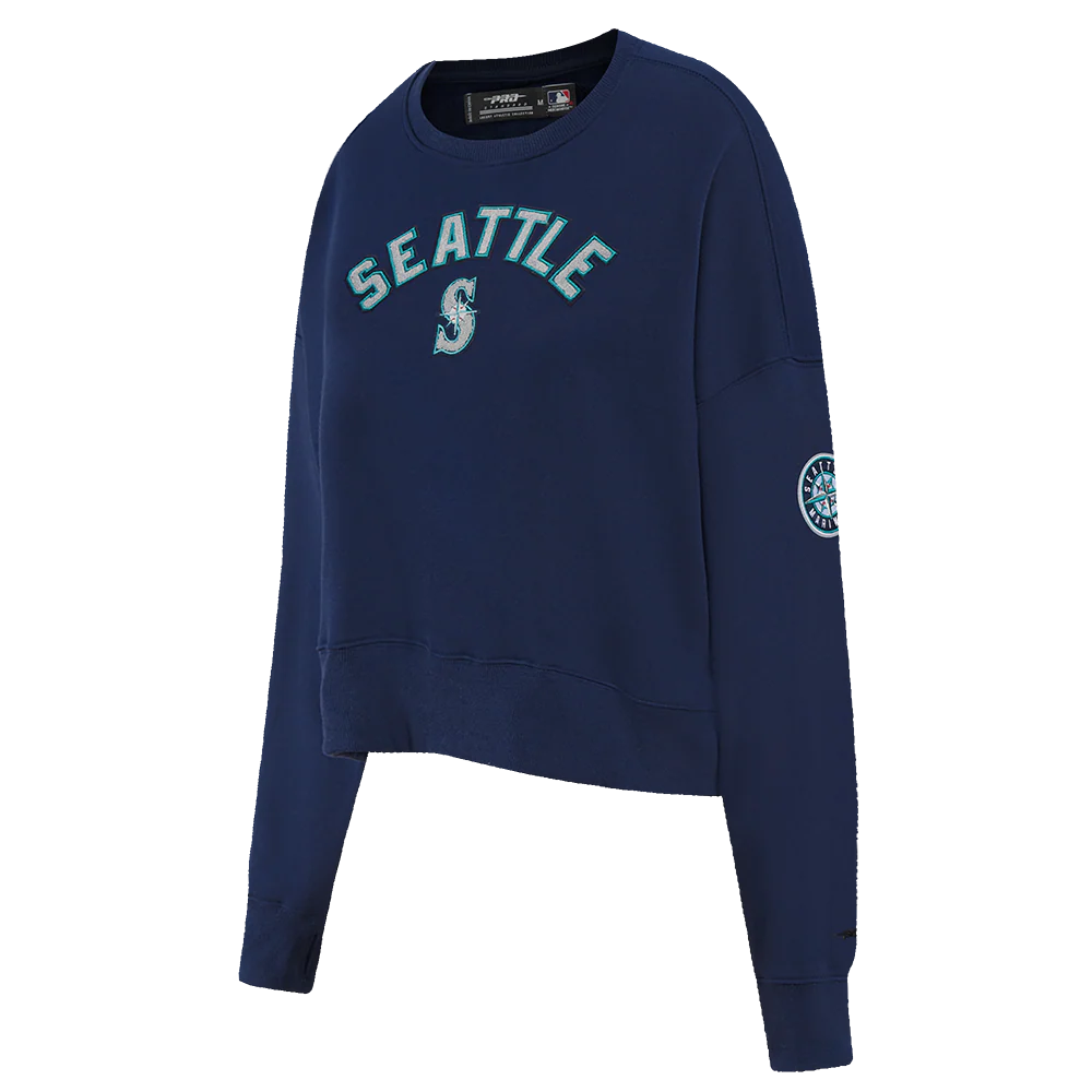 MLB SEATTLE MARINERS CLASSIC WOMEN'S CREWNECK (MIDNIGHT NAVY) - Image 2