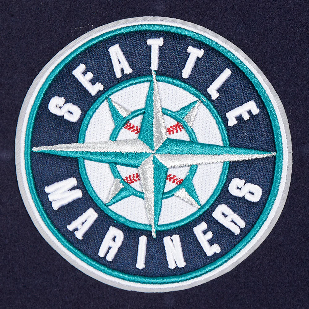 MLB SEATTLE MARINERS CLASSIC WOMEN'S WOOL VARSITY JACKET (MIDNIGHT NAVY/WHITE) - Image 6