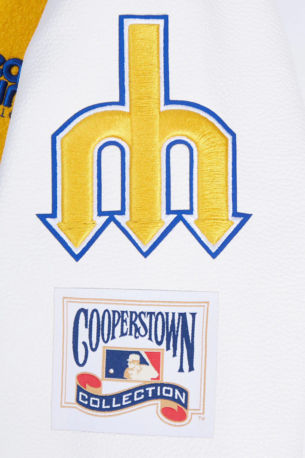 MLB SEATTLE MARINERS RETRO CLASSIC WOMEN'S RIB WOOL VARSITY JACKET (ROYAL BLUE/WHITE) - Image 10