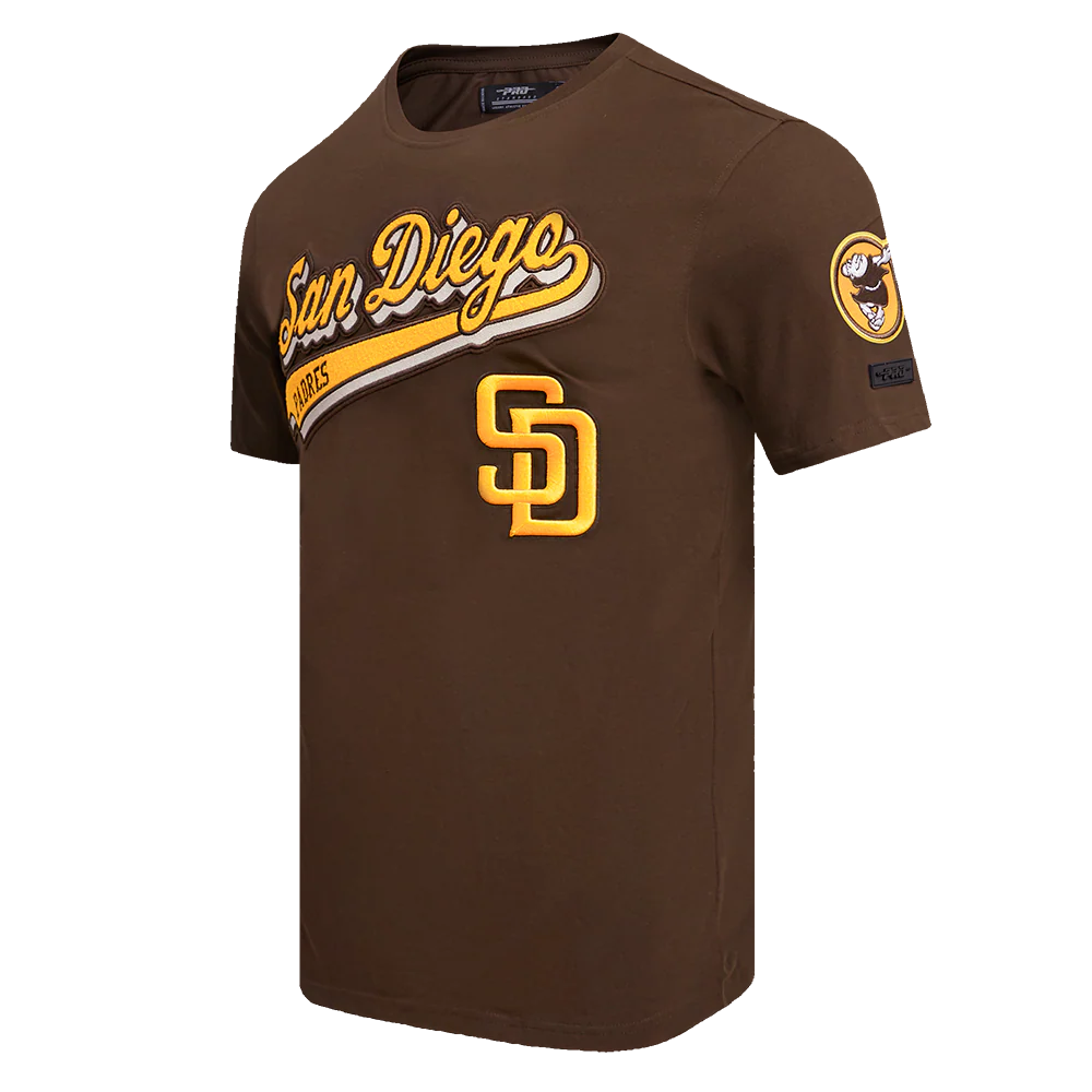 MLB SAN DIEGO PADRES SCRIPT TAIL MEN'S TOPS (BROWN) - Image 2