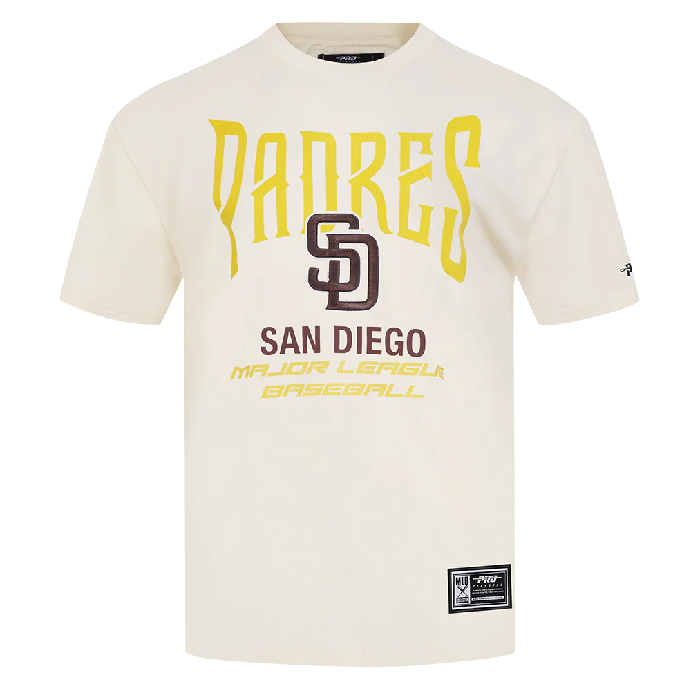 MLB SAN DIEGO PADRES CITY TOUR 2.0 MEN'S COTTON JERSEY DROP SHOULDER TOP (EGGSHELL)