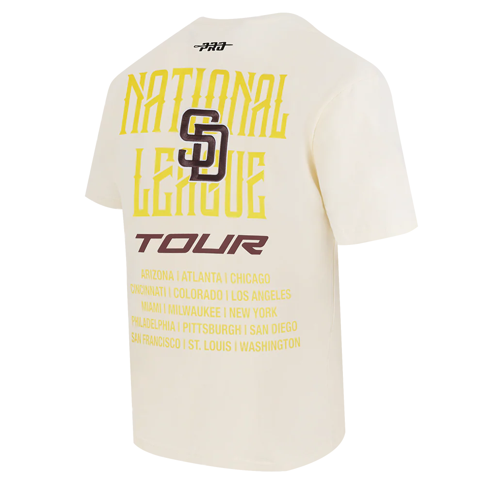 MLB SAN DIEGO PADRES CITY TOUR 2.0 MEN'S COTTON JERSEY DROP SHOULDER TOP (EGGSHELL) - Image 4