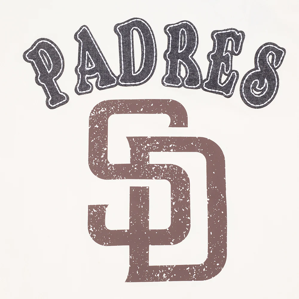 MLB SAN DIEGO PADRES REBEL ATHLETICS STACKED LOGO MEN'S SJ TEE (EGGSHELL) - Image 7