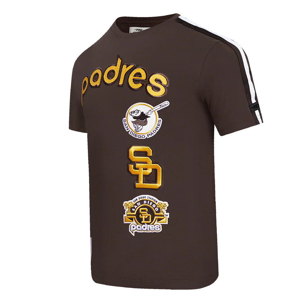 MLB SAN DIEGO PADRES RETRO CLASSIC MEN'S STRIPED TOP (BROWN) - Image 2