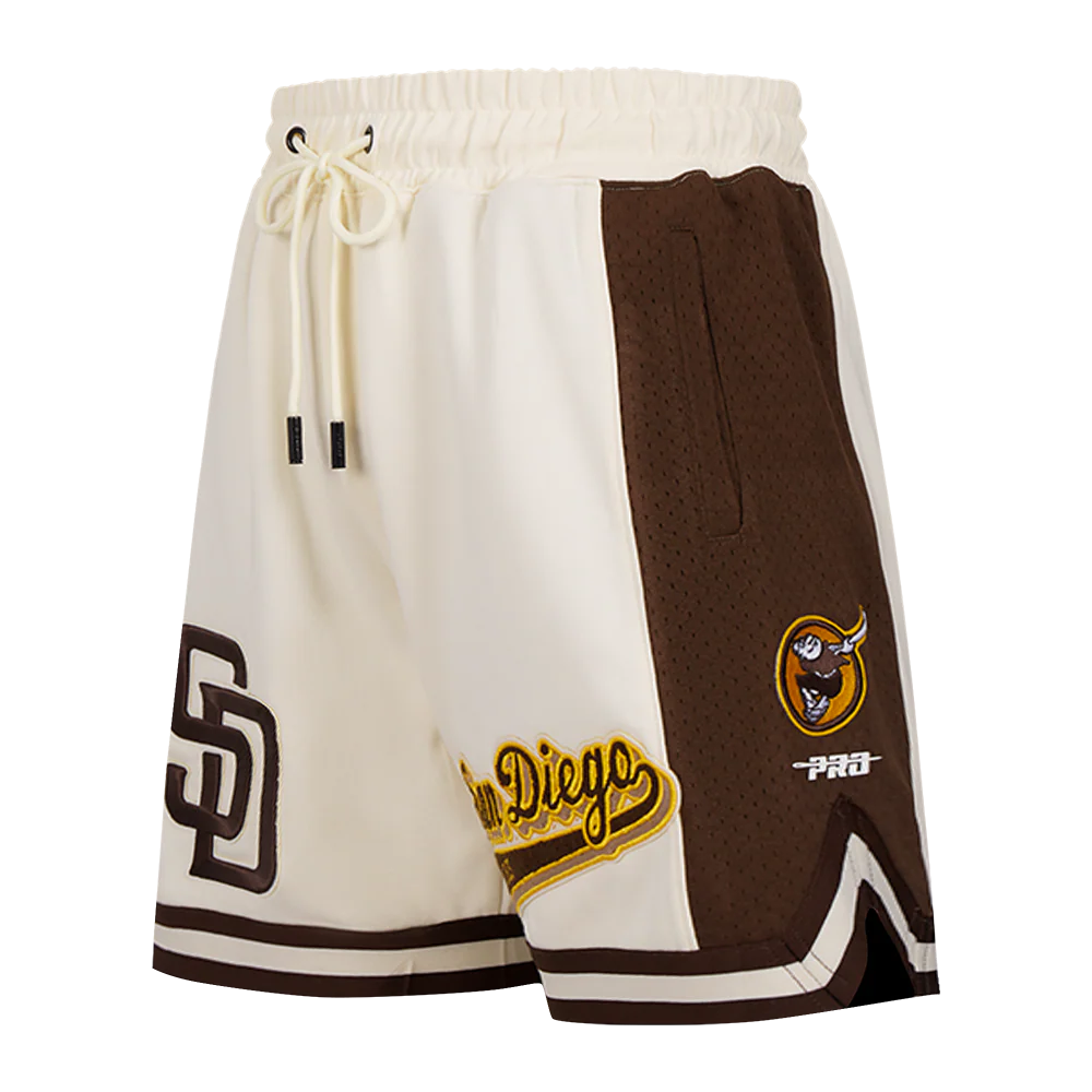 MLB SAN DIEGO PADRES SCRIPT TAIL MEN'S DOUBLE KNIT 2.0 SHORT (EGGSHELL/ BROWN) - Image 10