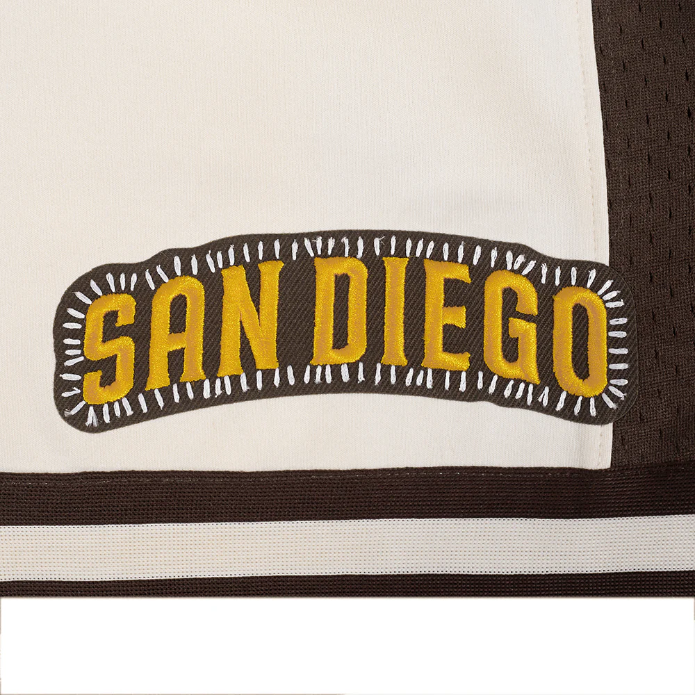 MLB SAN DIEGO PADRES DIY PICK STITCH MEN'S DOUBLE KNIT 2.0 SHORT (EGGSHELL/ BROWN) - Image 9