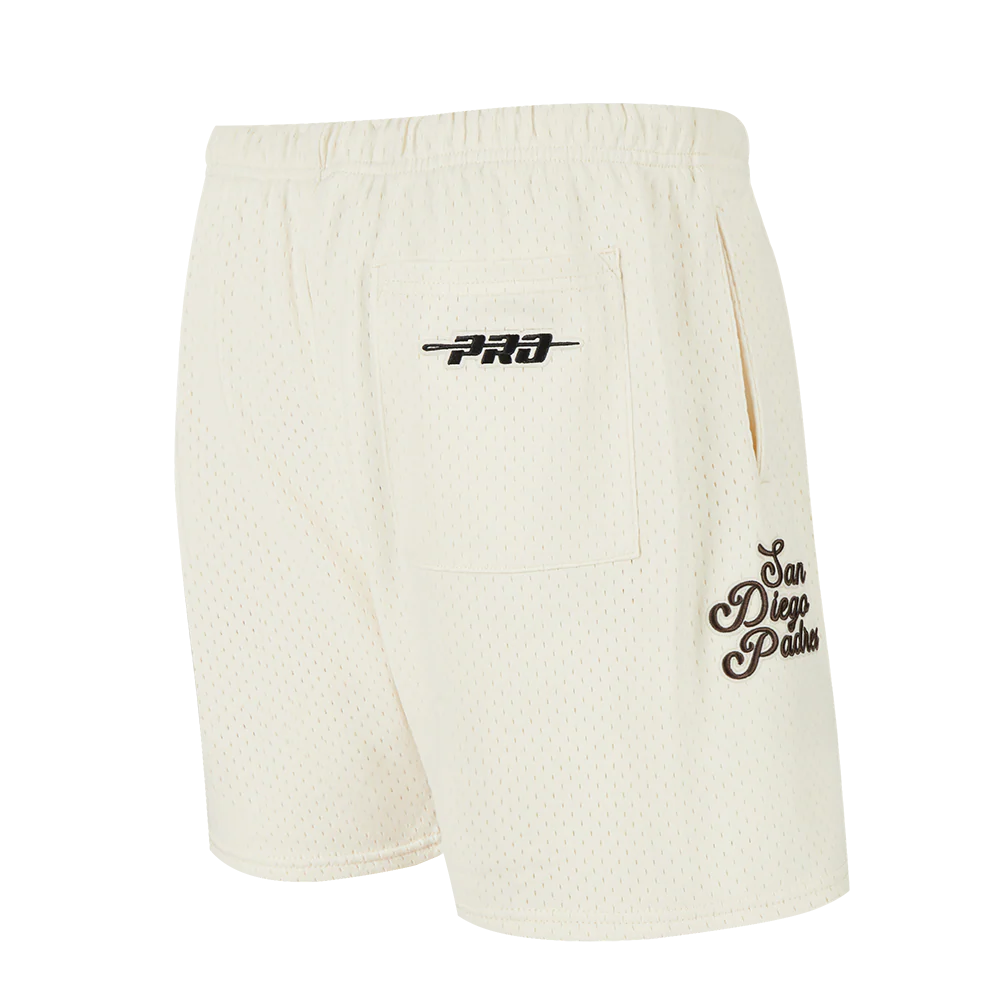 MLB SAN DIEGO PADRES SOUVENIR MEN'S MESH SHORT (EGGSHELL) - Image 3