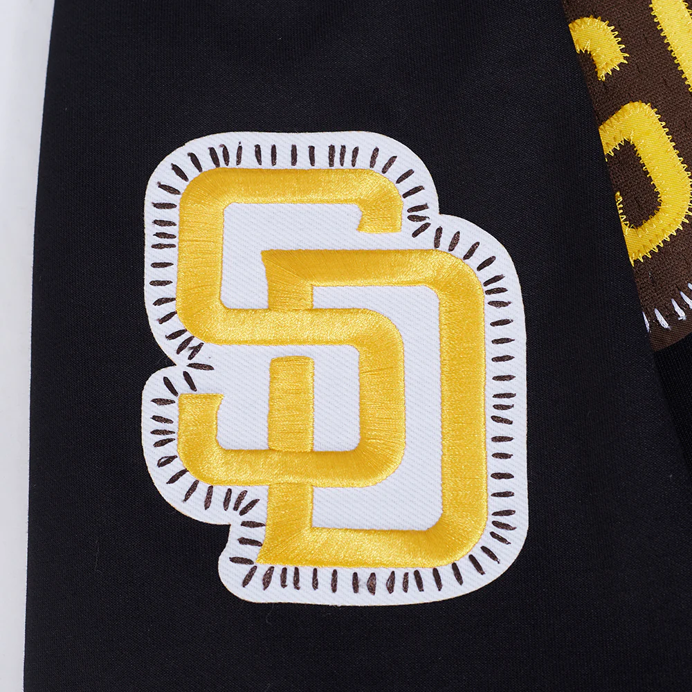 MLB SAN DIEGO PADRES DIY PICK STITCH MEN'S DOUBLE KNIT PULLOVER HOODIE (BLACK) - Image 9