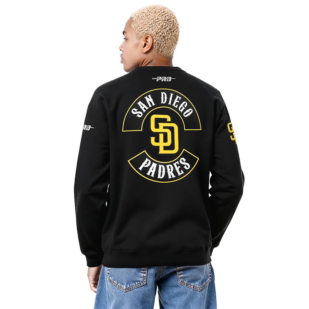 MLB SAN DIEGO PADRES BORN FOR SPORT MEN'S FLC CREWNECK (BLACK) - Image 2