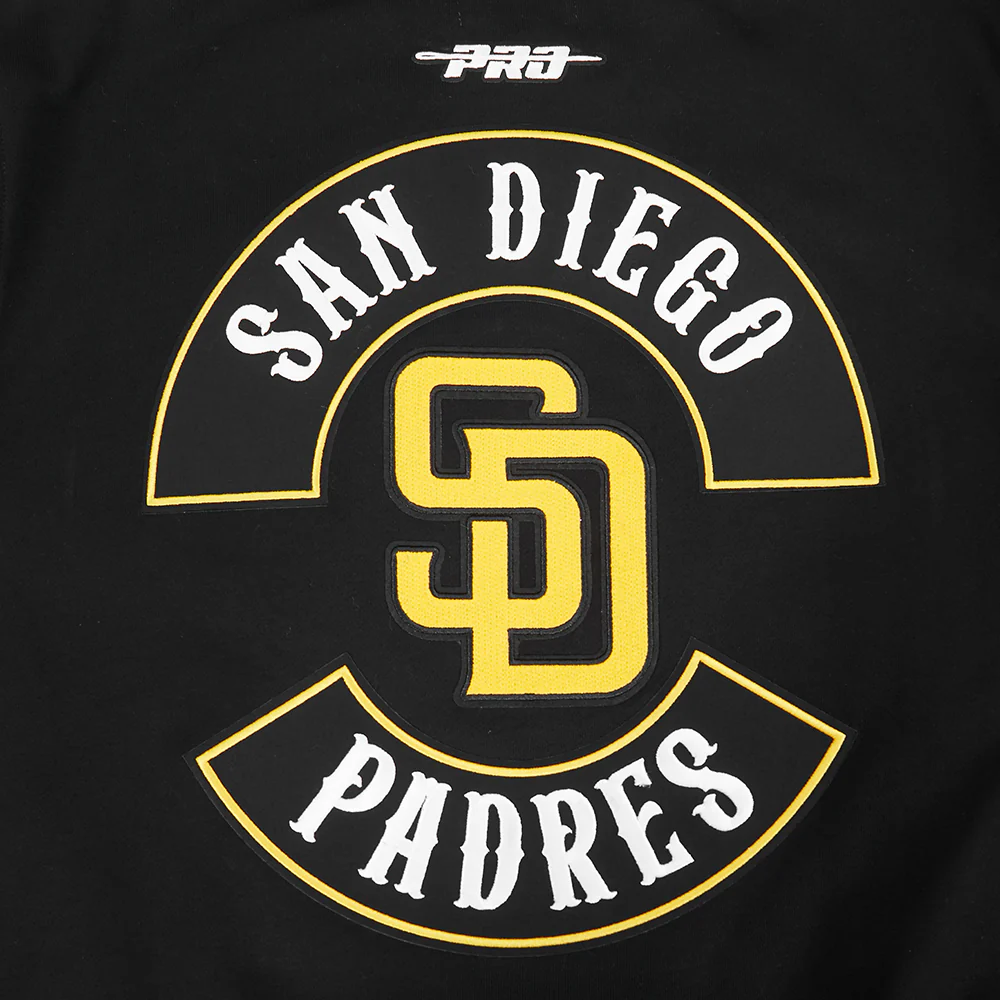 MLB SAN DIEGO PADRES BORN FOR SPORT MEN'S FLC CREWNECK (BLACK) - Image 7