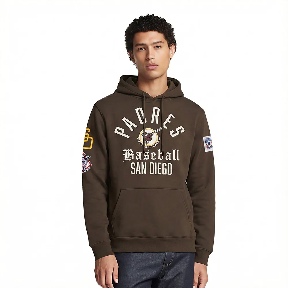 MLB SAN DIEGO PADRES MODERN ORIGINALS MEN'S FLC PO HOODIE (Brown)