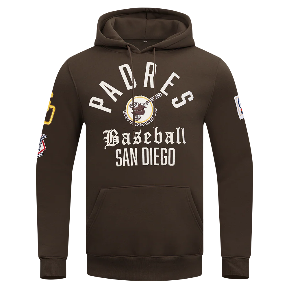 MLB SAN DIEGO PADRES MODERN ORIGINALS MEN'S FLC PO HOODIE (Brown) - Image 3