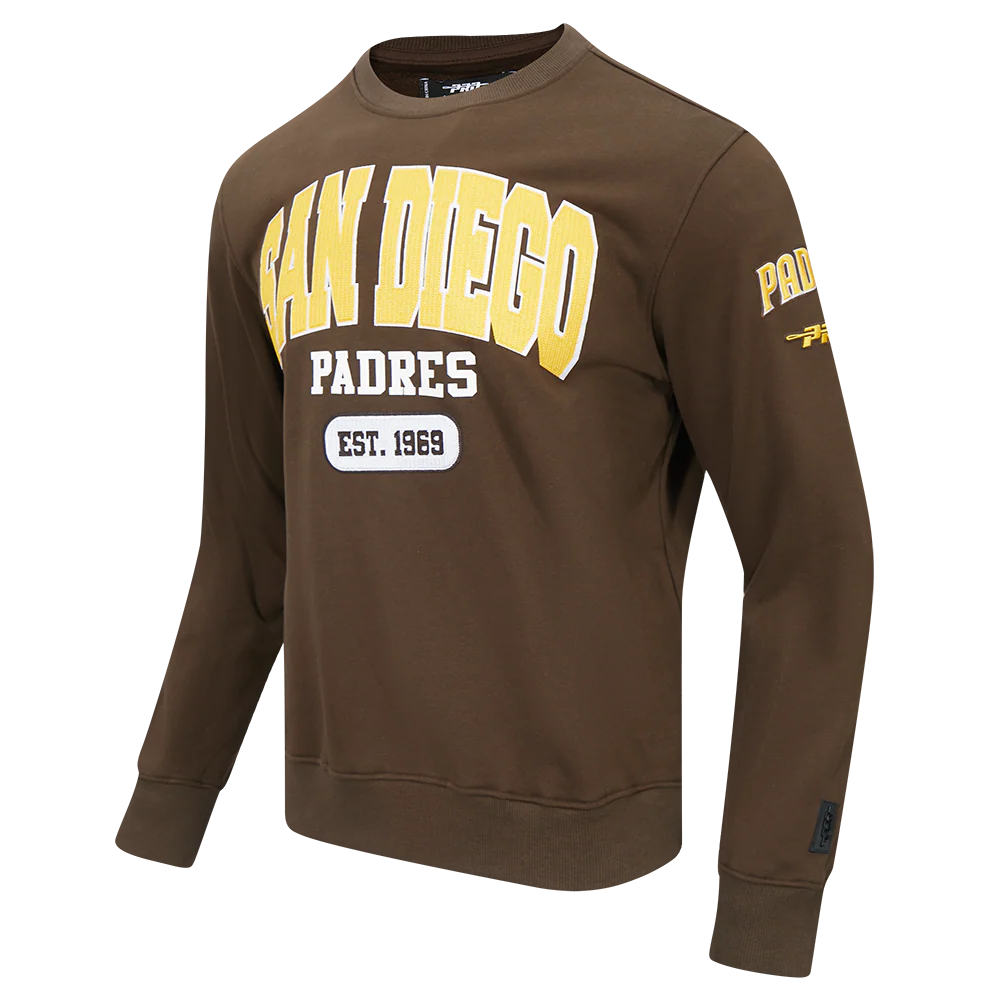 MLB SAN DIEGO PADRES CITY ARCH MEN'S FLC CREWNECK (BROWN) - Image 3
