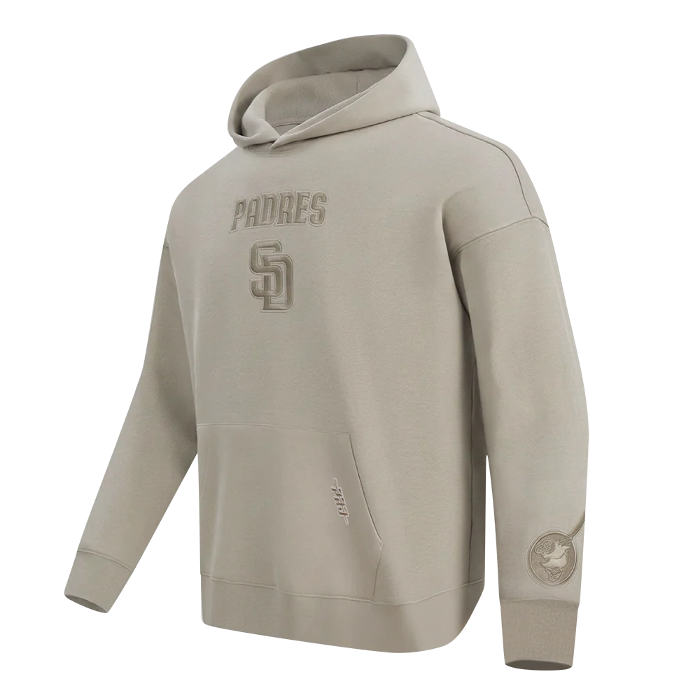 MLB SAN DIEGO PADRES WINGSPAN MEN'S DROP SHOULDER FLC PO HOODIE (TAUPE) - Image 3