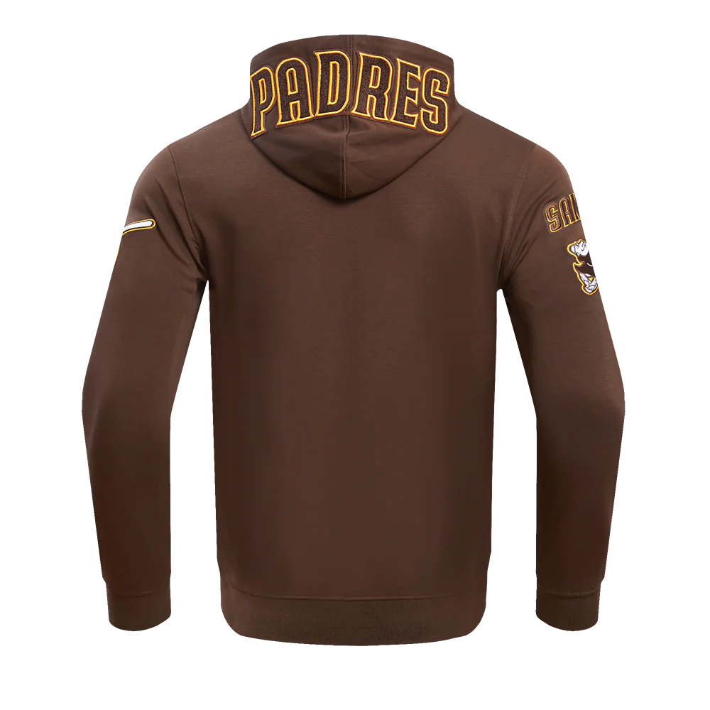 MLB SAN DIEGO PADRES CLASSIC CHENILLE MEN'S FZ PO HOODIE (PINK) - Image 4