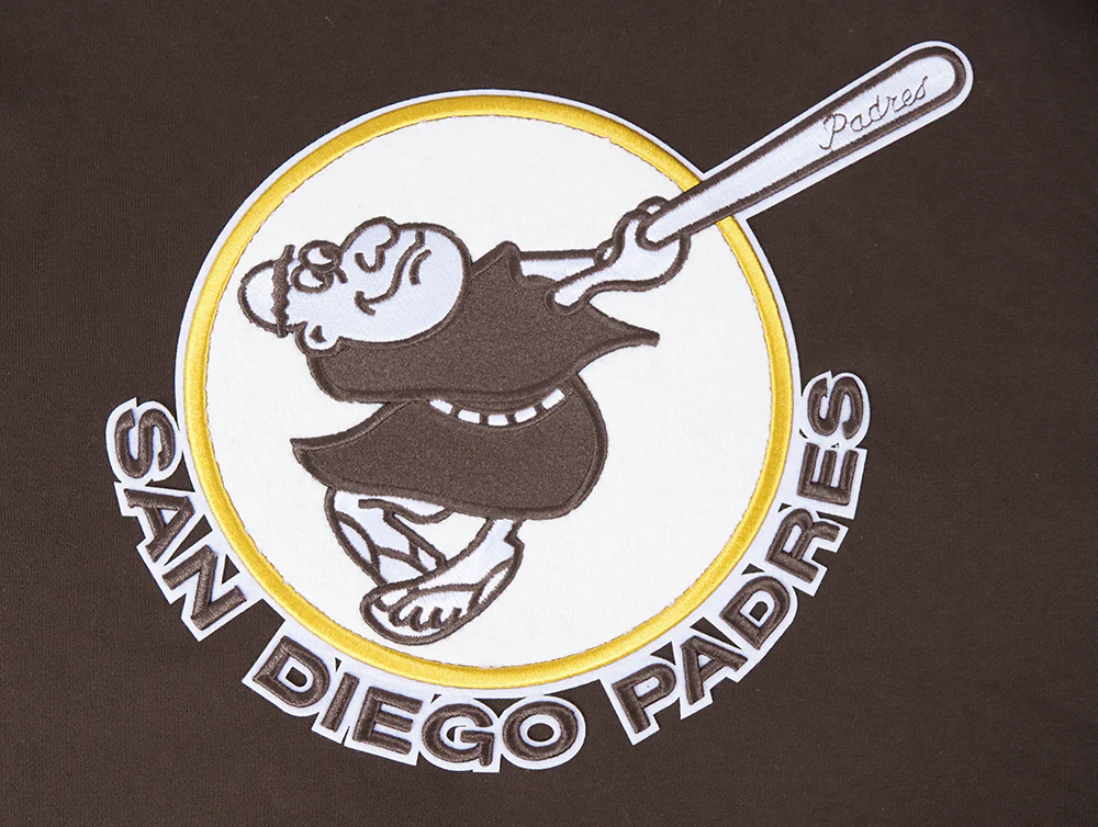 MLB SAN DIEGO PADRES RETRO CLASSIC MEN'S PULLOVER HOODIE (BROWN) - Image 5