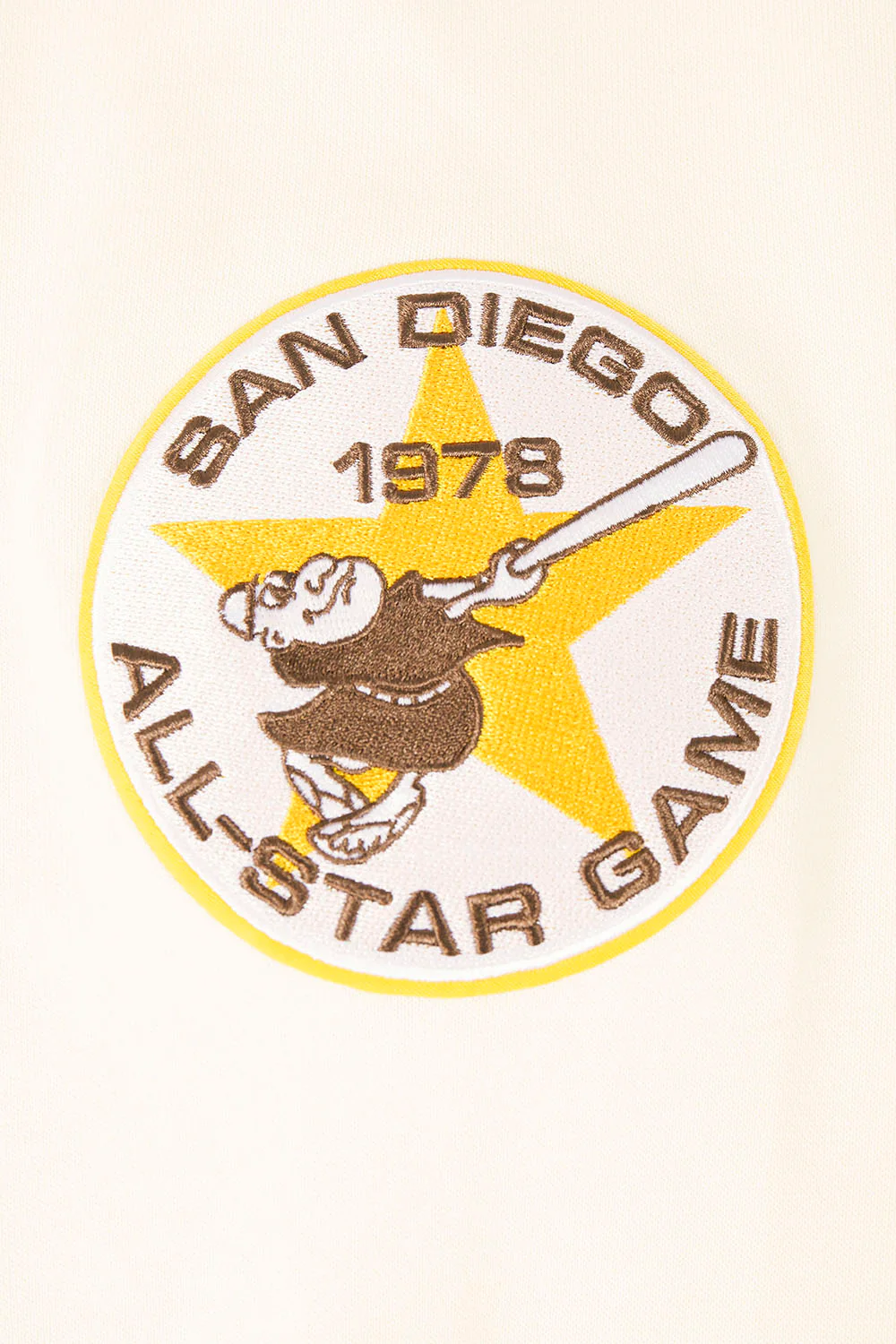 MLB SAN DIEGO PADRES RETRO CLASSIC MEN'S PULLOVER HOODIE (EGGSHELL/ BLACK) - Image 6