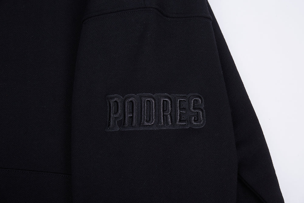 MLB SAN DIEGO PADRES NEUTRAL DROP SHOULDER FLEECE PULLOVER HOODIE (BLACK) - Image 7