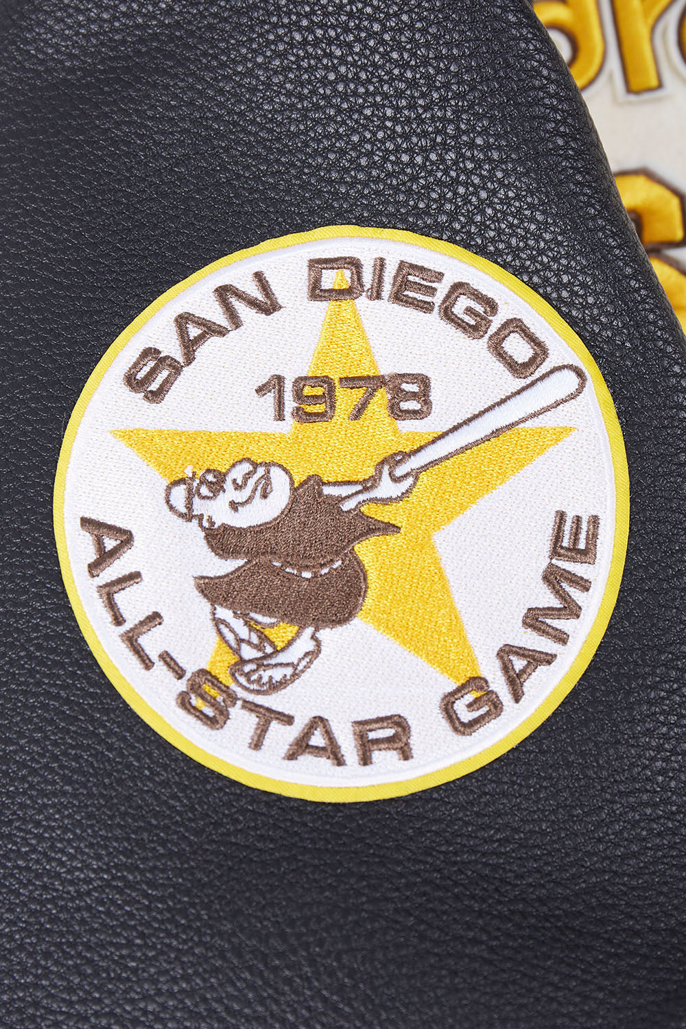 MLB SAN DIEGO PADRES RETRO CLASSIC MEN'S RIB WOOL VARSITY JACKET (EGGSHELL/BLACK) - Image 8